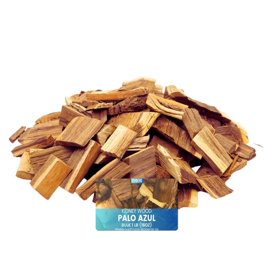 YERBERO Yerbero - Bulk Palo Azul 1 Lb (16oz) Herbal Loose Tea | Kidneywood (Blue Stick) Te Herbal | Premium Quality | Wildcrafted Kidney Wood Tea | All Natural Tea, non-GMO.