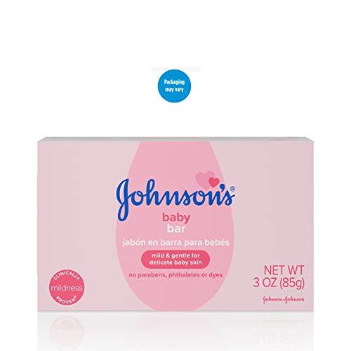 Johnson's Baby Johnson's Baby Body Soap Bar, Gentle for Baby Bath and Skin Care, Hypoallergenic and Dermatologist Tested, Paraben Free, Phthalate-Free, Dye-Free, 3 oz (Pack of 6)