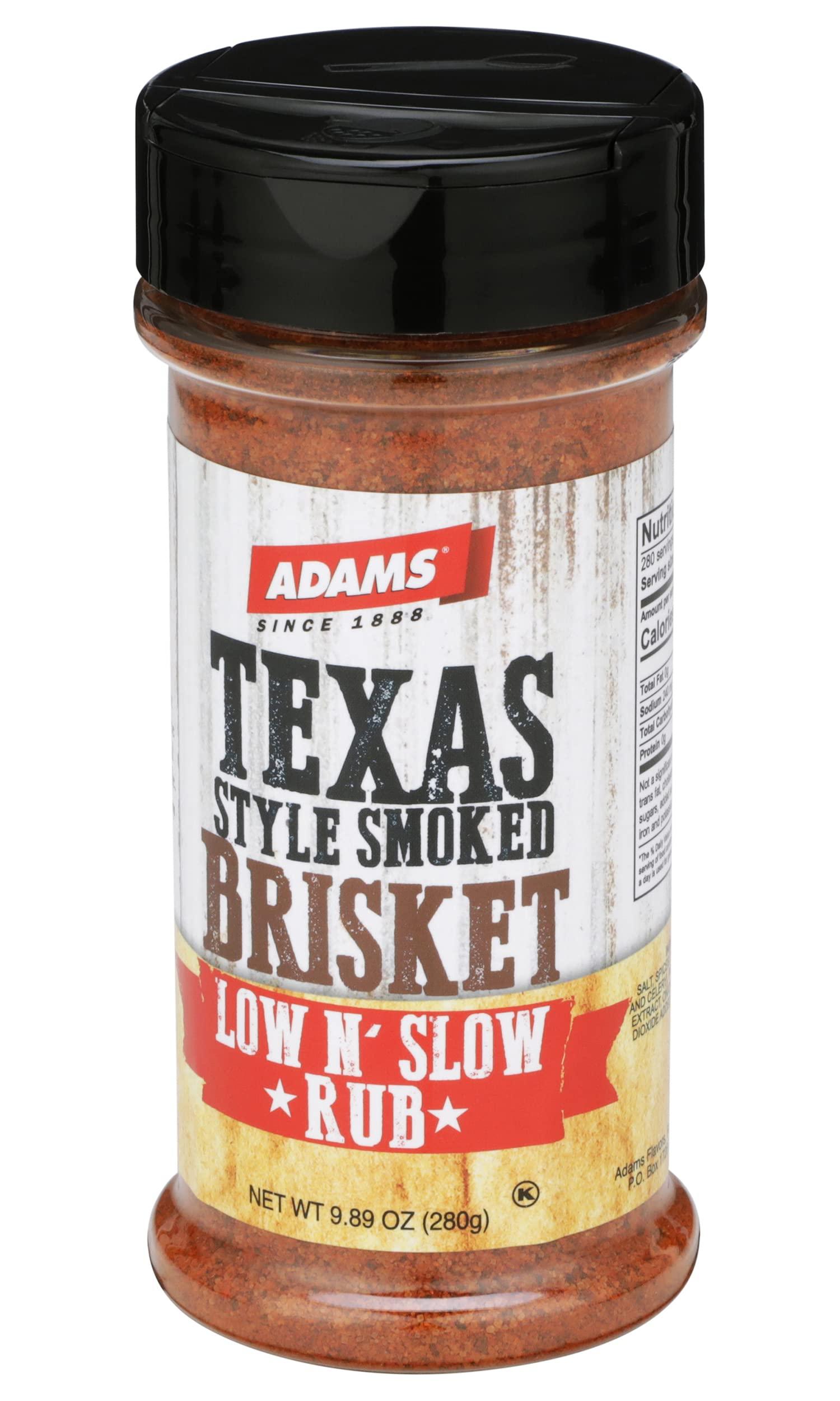 ADAMS EXTRACT Adams Texas Style Smoked Brisket Low N’ Slow Rub, 9.89 Ounce Bottle (Pack of 1)