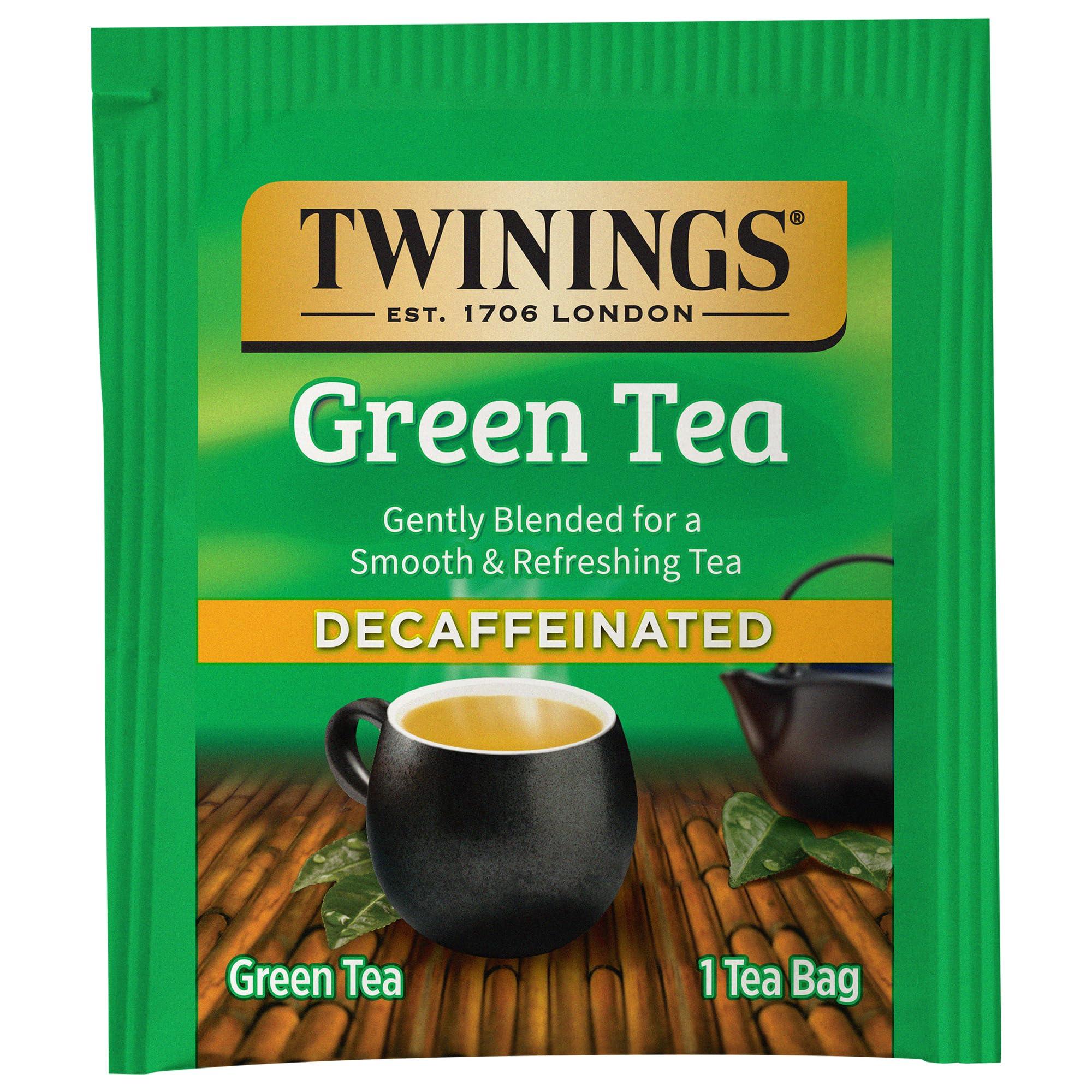Twinings Twinings Decaffeinated Green Tea Individually Wrapped Bags, 20 Count (Pack of 6), Smooth Flavour, Enticing Aroma, Enjoy Hot or Iced | Packaging May Vary