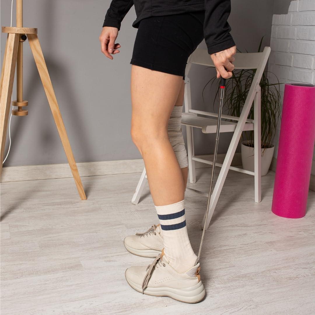Riime SOKELP-Sock Aids for Putting On Socks-Sock Aid-Ergonomic Handles-Sock Assistant Device No Bending-Hip Kit-Disability Aids for Elderly & Pregnant-Sock Helpers to Put On Your Socks for Seniors