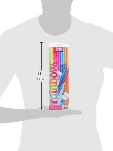 Joie Kitchen Gadgets Joie Kitchen Gadgets 12690 Rainow PETG Reusable Rainbow Straws, Plastic, Multi
