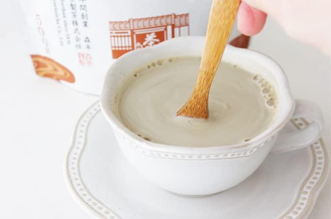 Morihan Rich Hojicha Powder (Roasted Green Tea Powder Mix) - from Kyoto - 17.6oz (500g) - containing first flush twig tea - for making Drinks or Japanese Sweets