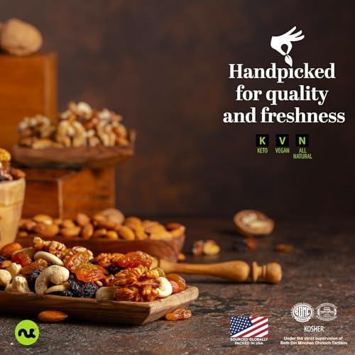 Nut Cravings NUT CRAVINGS - Roasted & Salted Mixed Nuts - Brazils, Brazil, Pecan, Almond, Hazelnut, Cashew (16oz - 1 LB) Packed Fresh in Resealable Bag - Healthy Protein Food, Natural, Keto Friendly, Vegan, Kosher