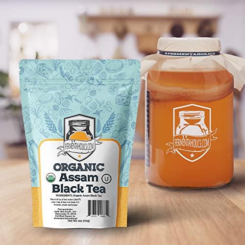 Fermentaholics Fermentaholics USDA Certified Organic Loose-Leaf Assam Black Tea - Perfect For Homebrewing Kombucha, Hot Tea, And Iced Tea - OU Kosher Certified – Premium Taste, Aroma, And Flavor