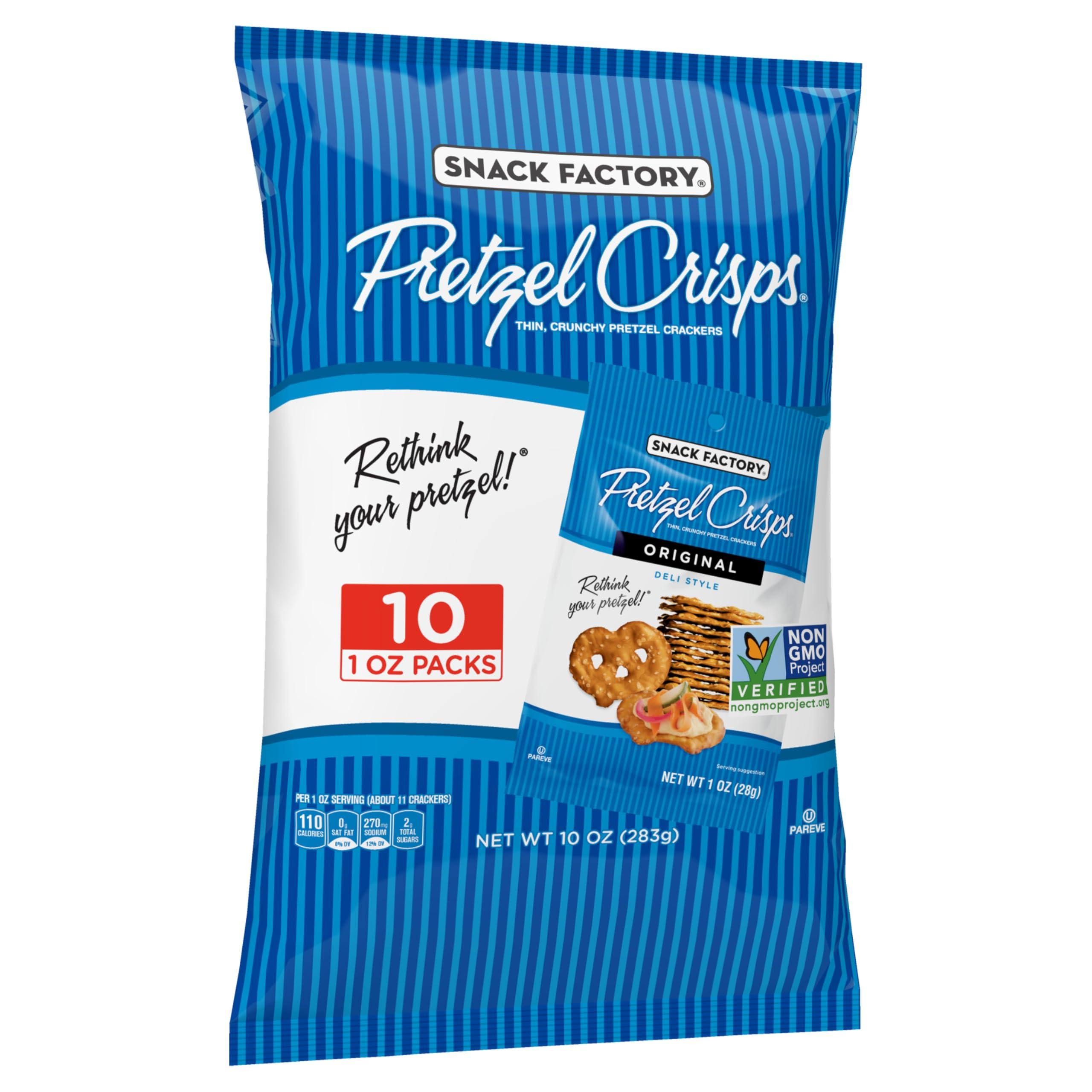 Snack Factory Snack Factory Pretzel Crisps, Original, 1 Oz Snack Packs, 10 Ct