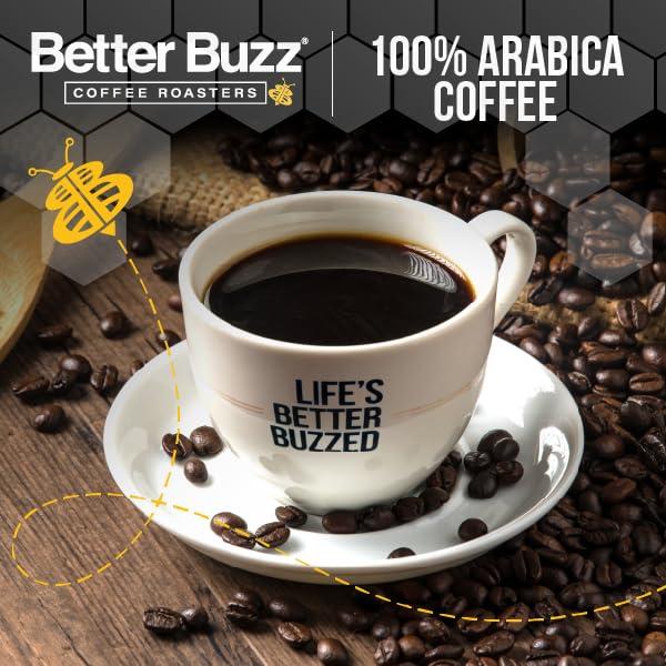 Better Buzz Coffee Roasters Better Buzz Decaf Espresso Dark Roast Whole Bean Coffee 12oz, Swiss Water Processed