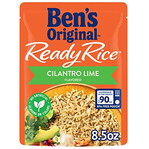 BEN'S ORIGINAL BEN'S ORIGINAL Ready Rice Cilantro Lime Flavored Rice, Easy Dinner Side, 8.5 Ounce (Pack of 12)