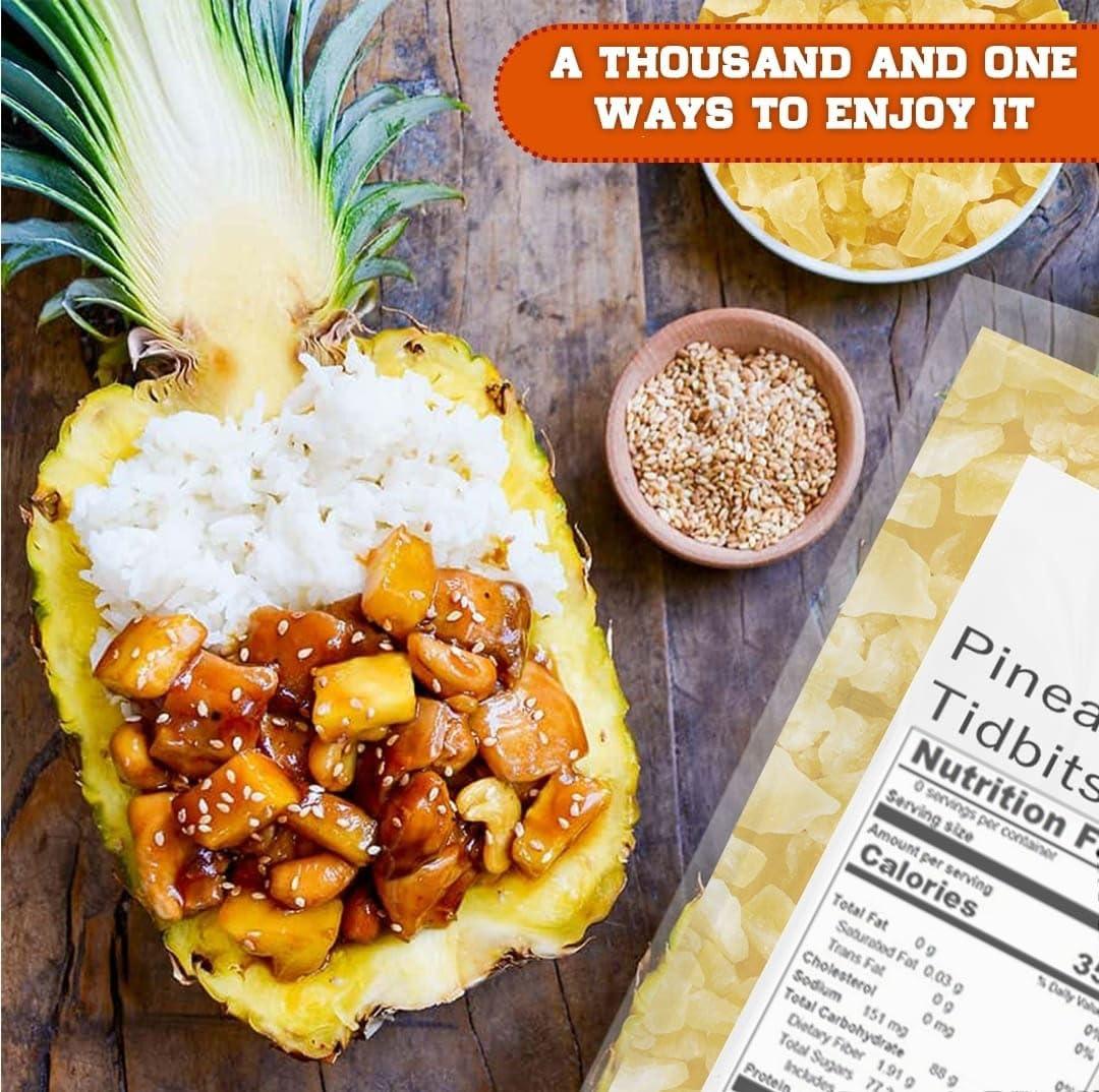 Presto Sales Pineapple Diced, Natural Energy, Flavorful, Party, Snack, Healthy, Fruity, Sweet, Lovable, Packed in a resealable pouch bag of (11 lbs). by Presto Sales LLC