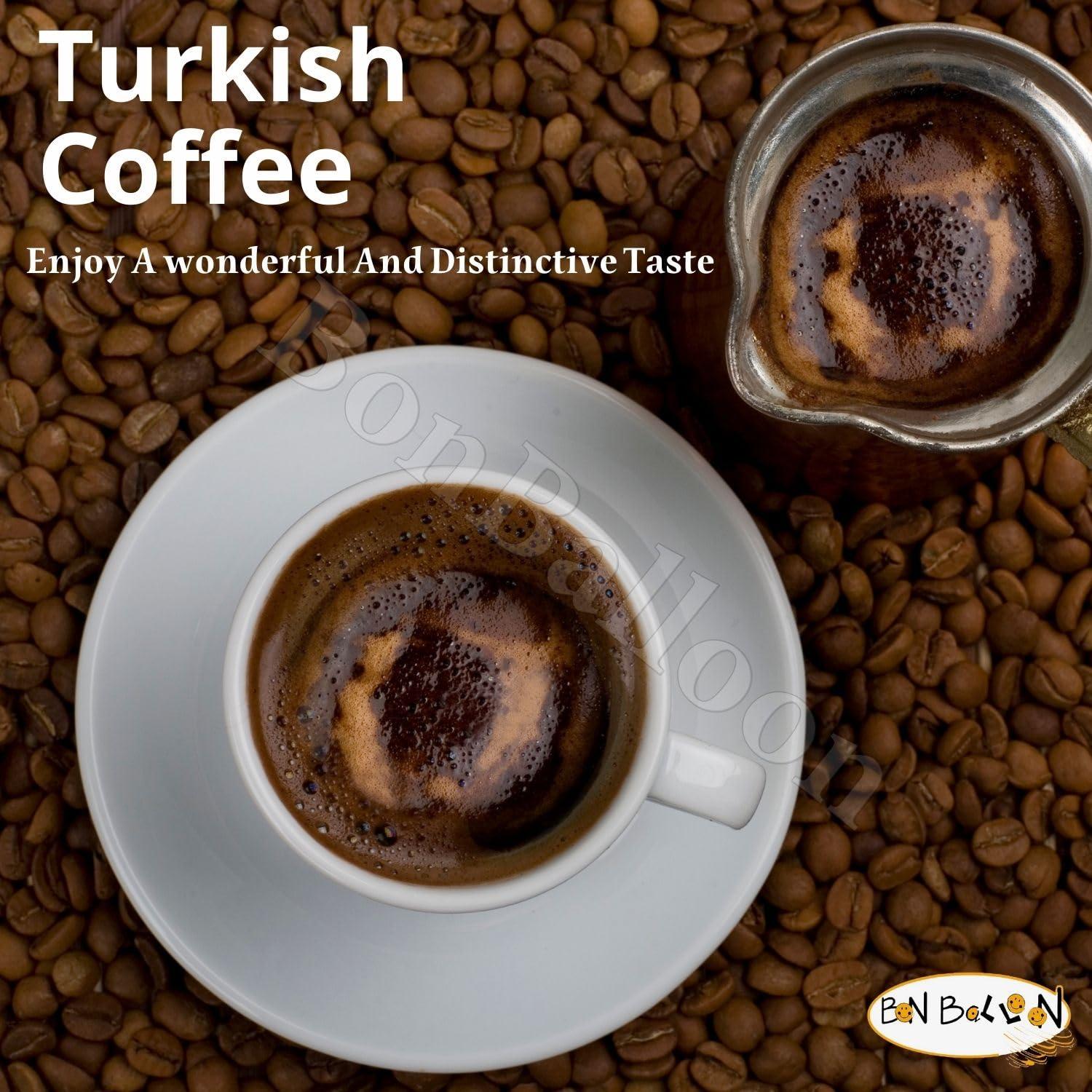 Abu Auf Abu Auf AbuAuf Oriental Original Turkish Coffee Cafe Arabic Arabian Arabica Ground Roasted Mud Coffee Plain Dark Roast (Plain Dark Roast 8.82 oz / 250 gm)