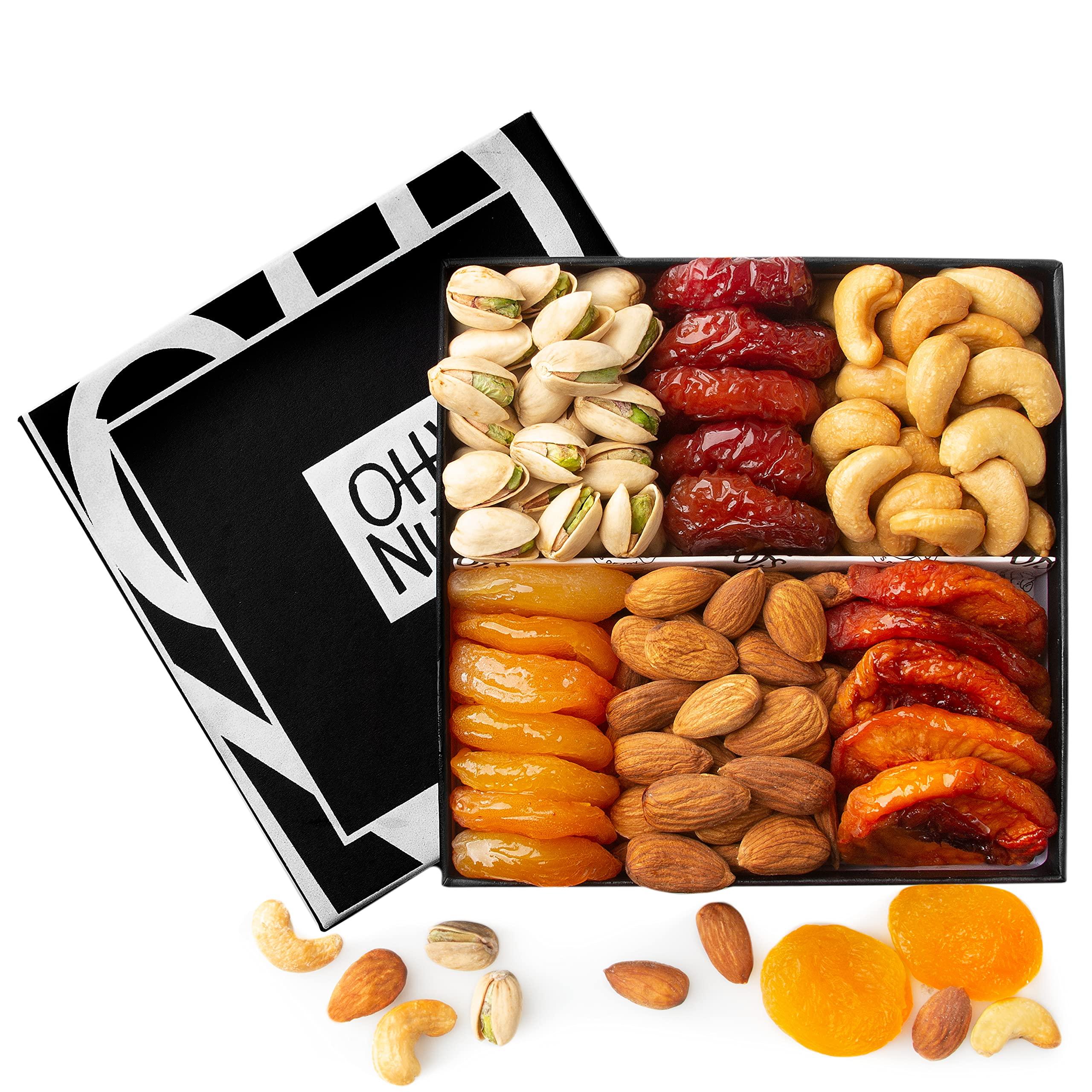 Oh! Nuts Dried Fruit and Nuts Gift Basket Assorted - Holiday Snack Box for Birthdays, Anniversaries, Care Packages by Oh Nuts