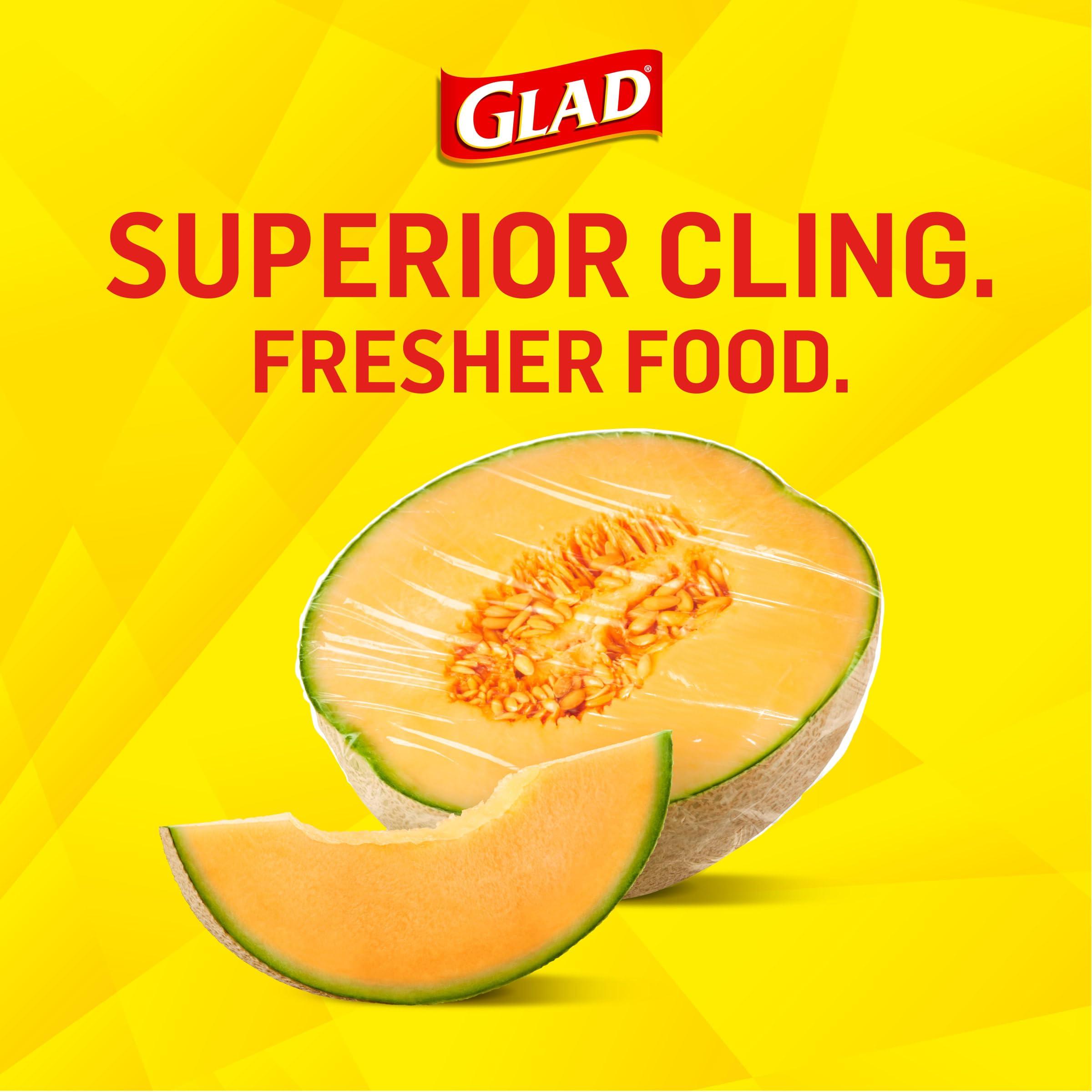 Glad Glad Cling N Seal Plastic Food Wrap, 200 Square Foot Roll, Pack of 12, Pack May Vary