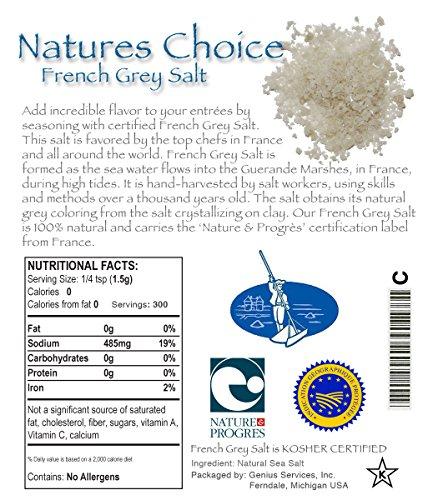 NAURES CHOICE Sel de Guerande, Celtic Sea Salt, Natural Sea Salt, French Grey Sea Salt, French Grey Salt, Sea Salt, Sel de Fleur