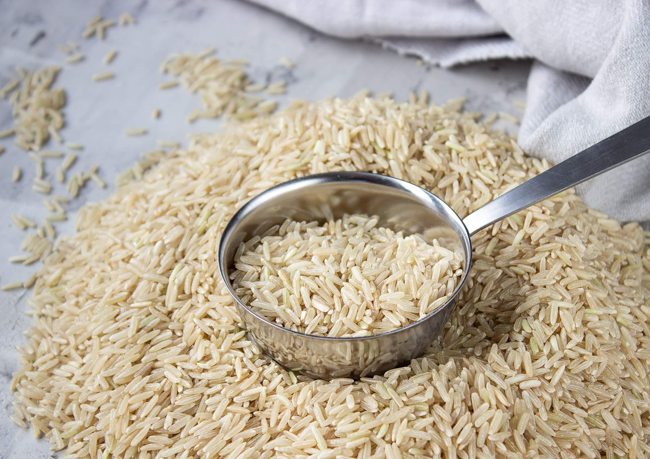 Food to Live Food to Live Organic Brown Jasmine Rice, 15 Pounds Non-GMO, Whole-Grain Rice, Long-Grain Variety, Non-Irradiated, Kosher, Vegan. Rich in Fiber. Perfect for Curries, Pilafs, & Desserts