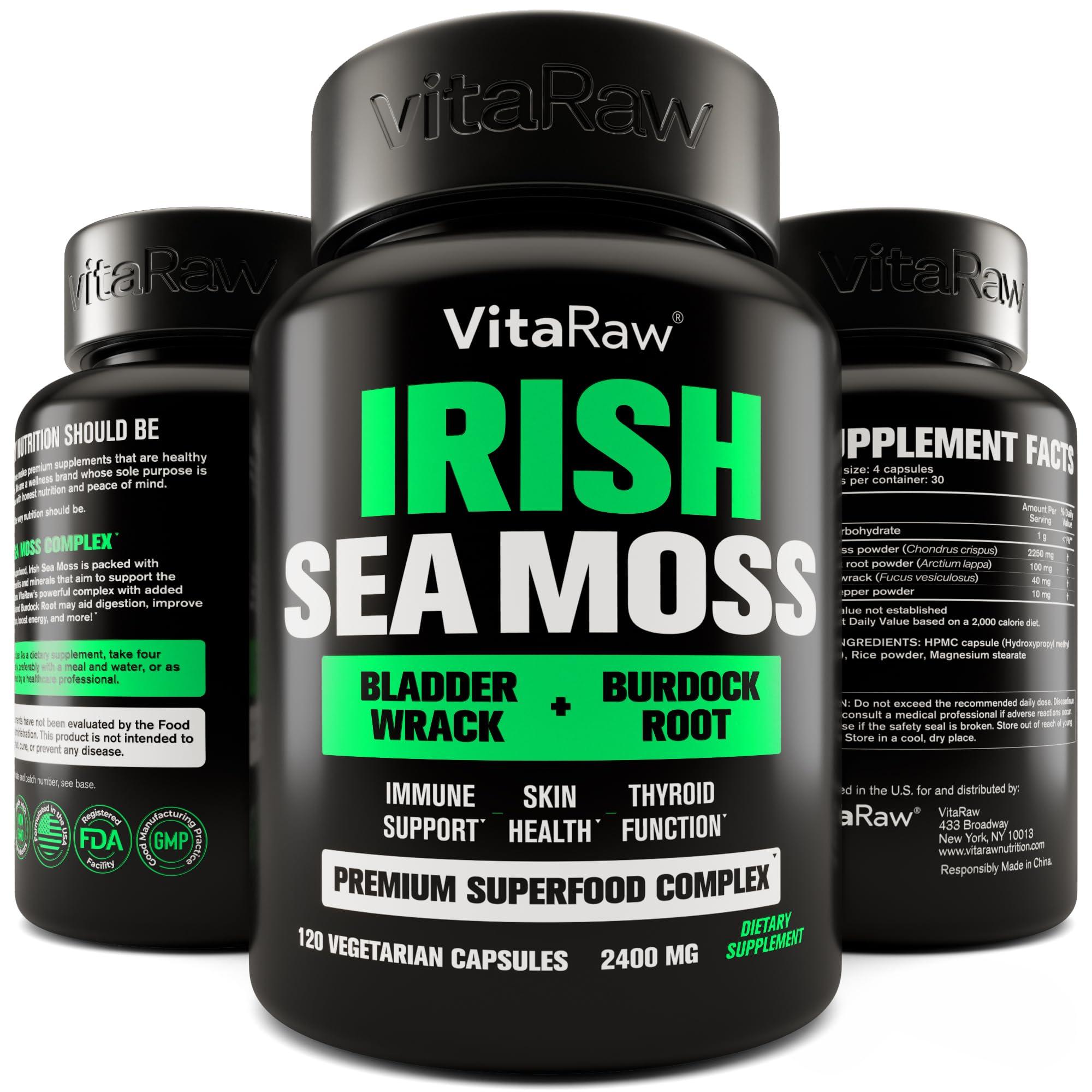 VitaRaw VitaRaw Irish Sea Moss + Quercetin Supplement Immune & Thyroid Support + Cardiovascular Health Booster