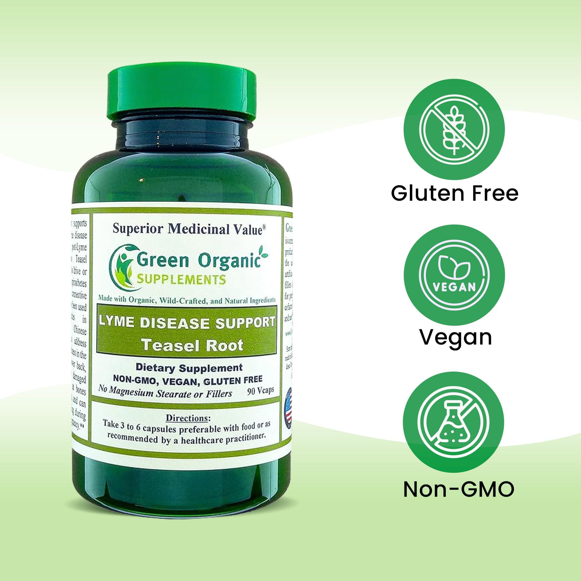 Green Organic Supplements Green Organic Supplements\' Lyme Disease, Teasel Root (Pack of 4)