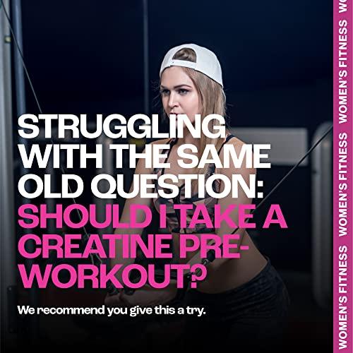 MMUSA Creatine for Women Athletes, Burn Fat, Pre-Workout, Fitness, Instant Energy, Muscle Tone, Aerobics, Endurance, Cycling, Running & Stamina. Muscle Without Bulk, Amino Acids, Vitamins. Cherry