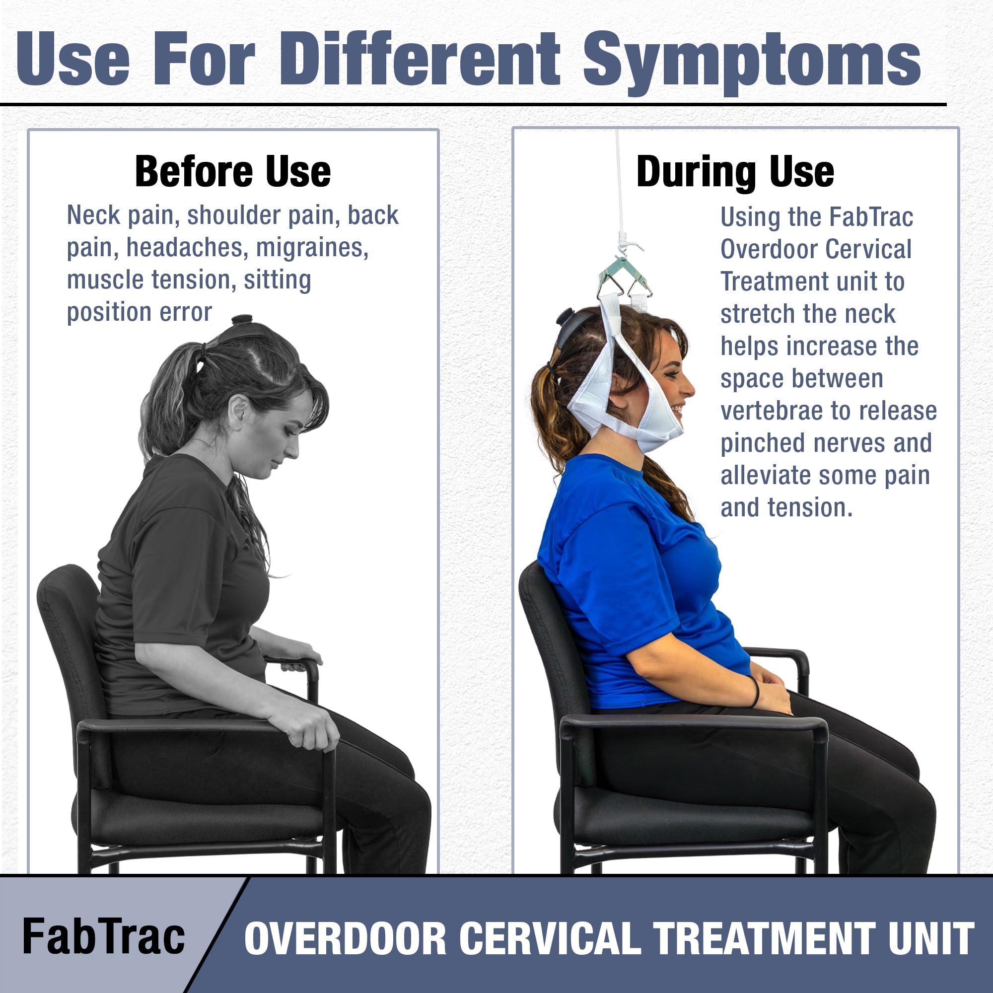 FabTrac FabTrac Over the Door Cervical Neck Traction and Posture Correcting Device with Head Halter, At Home Back and Neck Stretcher for Physical Therapy