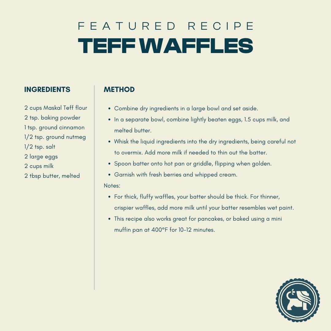 Maskal Teff Maskal Teff Brown Teff Flour, 14 Ounce (6 pack)