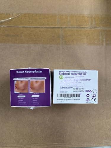 Kelinul Silicone Scar Sheets(1.6 x 120\"Roll-3M) Scar Removal Silicone Scar Tape for Softening and Flattening Scars, Acne, C-Section, Keloid Surgery, Painless Removal, Reusable, Washable, 10-12 Month Supply