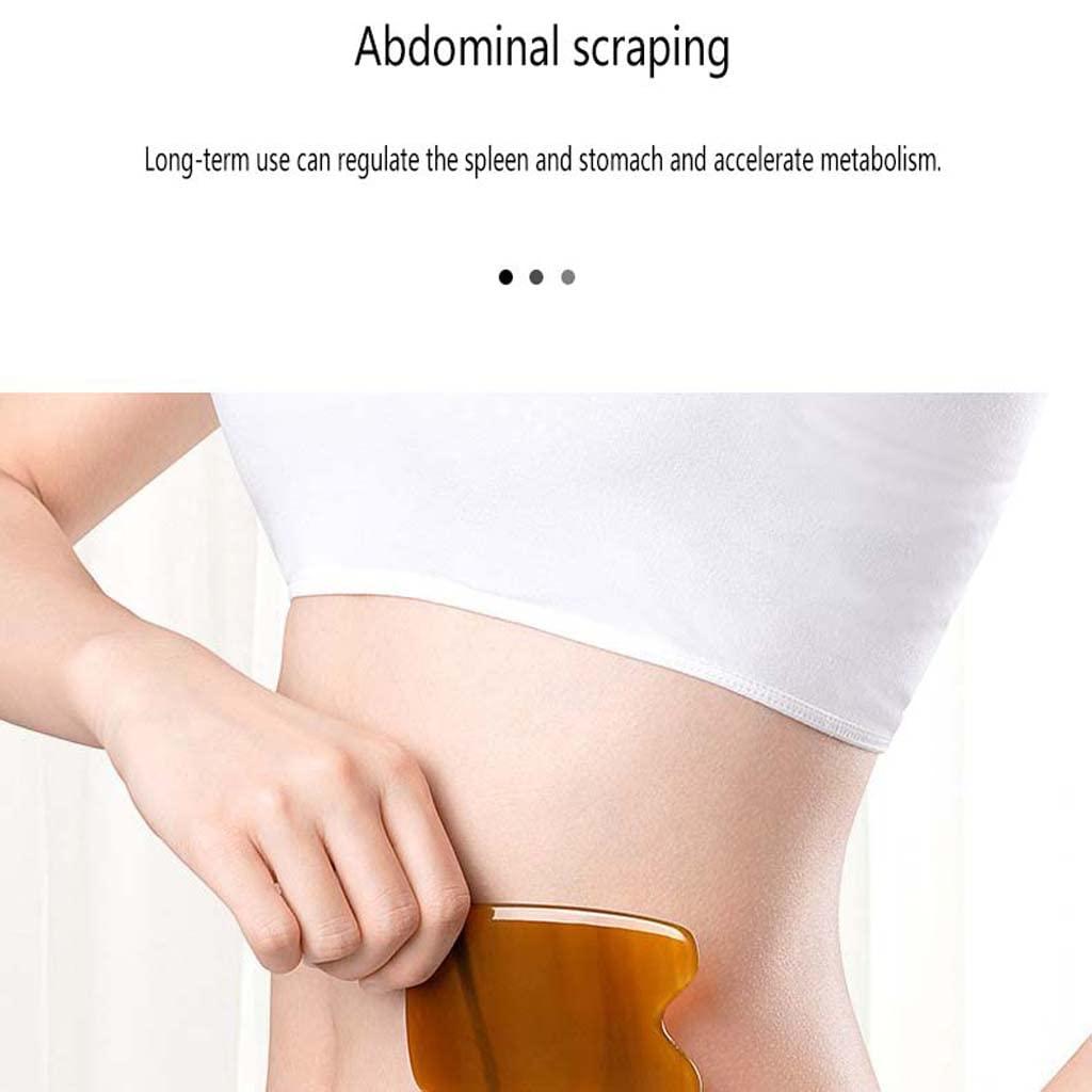 ZHAO SHOP Natural Horn Scraping Board Gua Sha Massager for Body Facial Care Trigger Point Massage Tool