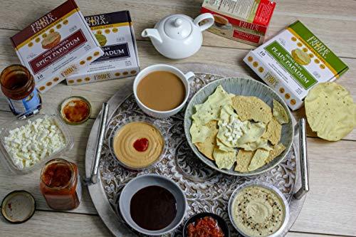 Pride Of India Pride Of India - Spicy Chickpea Masala Papadum Lentil Crisp, 10 count (3.53oz - 100gm) - Microwaveable Instant Chips, Gluten-Free Vegan Crackers, Healthy Protein, Fiber & Iron Rich Snacks