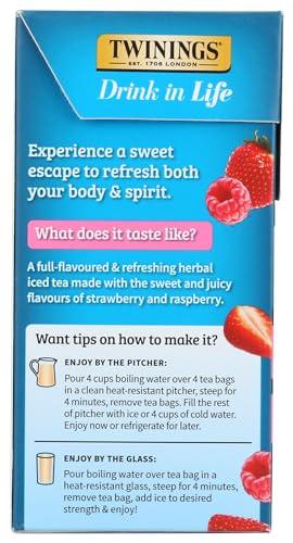 Twinings Twinings Strawberry & Raspberry Herbal Iced Tea Bags, 72 CT