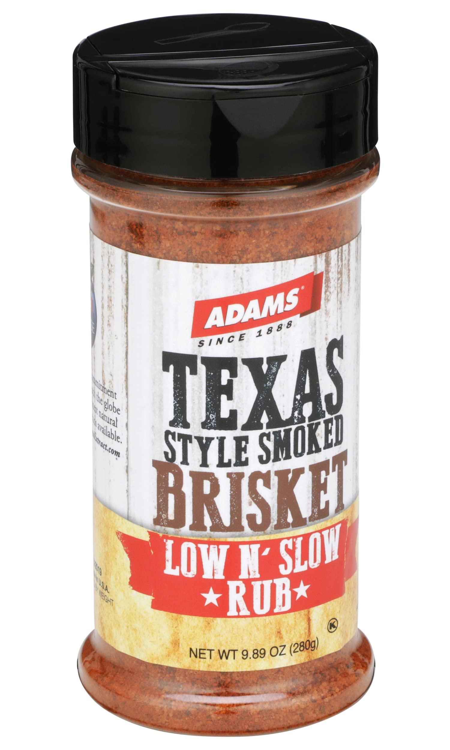 ADAMS EXTRACT Adams Texas Style Smoked Brisket Low N’ Slow Rub, 9.89 Ounce Bottle (Pack of 1)