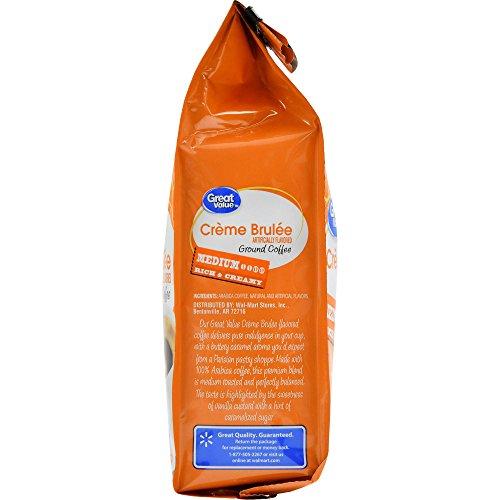 Great Value Great Value Crème Brulèe Medium Roasted Ground Coffee, 12 oz (pack of 2)