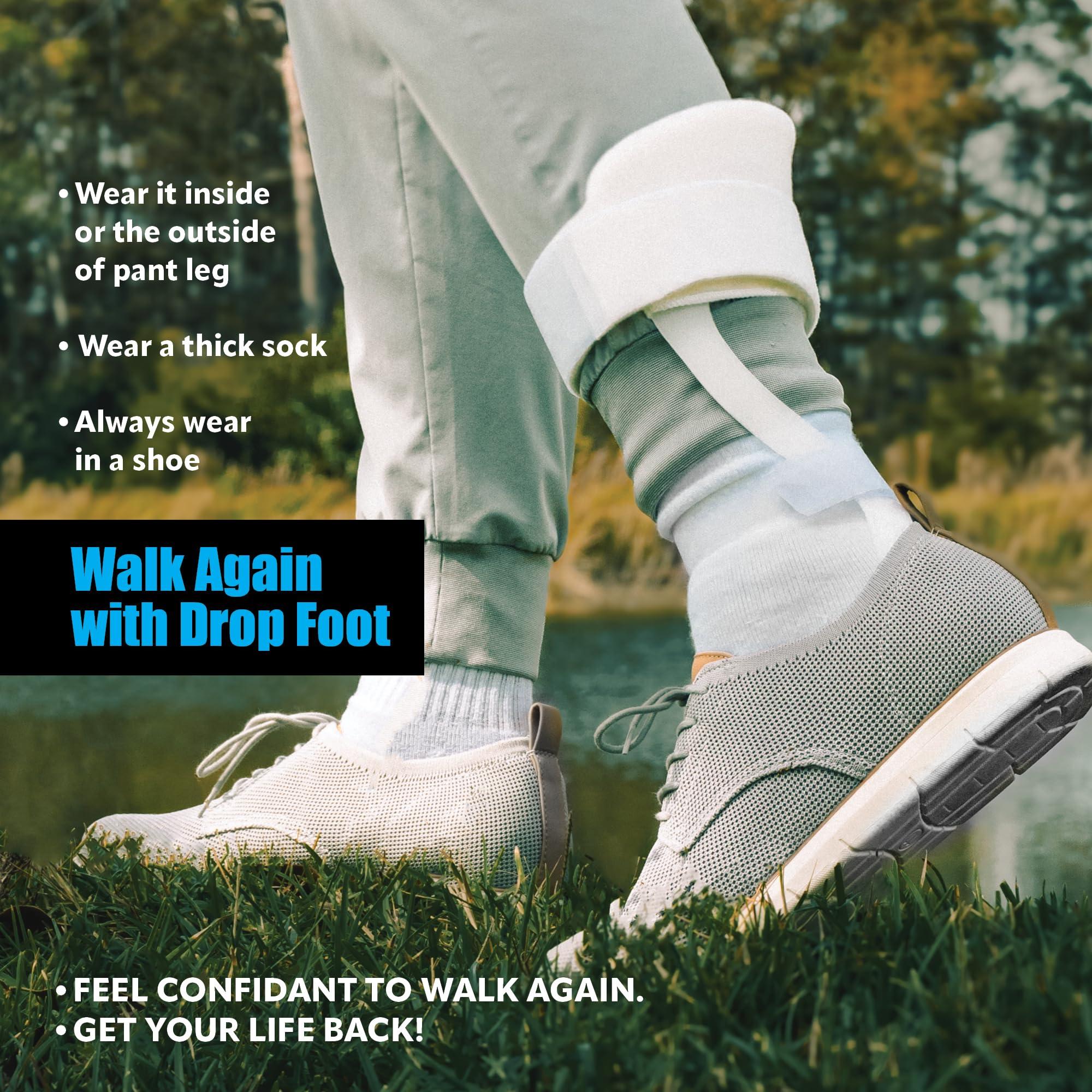 Brace On Swedish Deluxe AFO Drop Foot Stabilizer Brace, Drop Foot Stabilizer, Drop Foot Braces for Women, AFO Brace and Foot Drop Braces, Foot Boot for Injured Foot, Women, Left