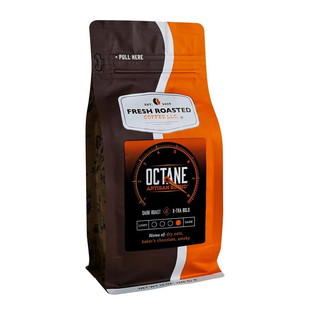 Fresh Roasted Coffee Fresh Roasted Coffee, Octane, 12 oz, Dark Roast, Kosher, Ground