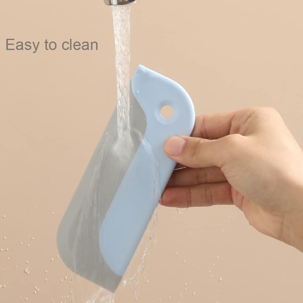 Ulfanit Ulfanit 2 Pack Mini Squeegee, Small Kitchen Countertop Squeegee, Soft Glass Cleaner for Home Tabletop, Bathroom Mirror, Car Window Cleaning Squeegee All-Purpose Wiper Tool, Blue