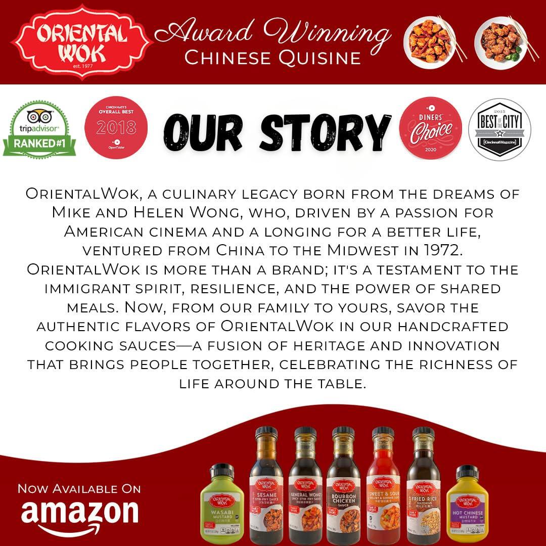 Oriental Wok Oriental Wok Gourmet General Wong\'s Spicy Stir Fry Sauce, Umami-Infused Gourmet Sauce, Timeless Taste & Contemporary Convenience, 14 oz (1 Pack)