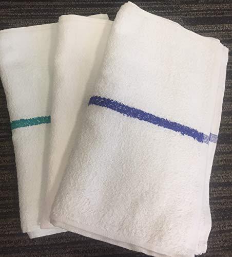 Towels N More Towels N More 300 (25 Dozens) Bar Mop Towels, 16x19 Restaurant Kitchen Cleaning Bar Towels, 31oz Commercial Bar Mop Towels (White)