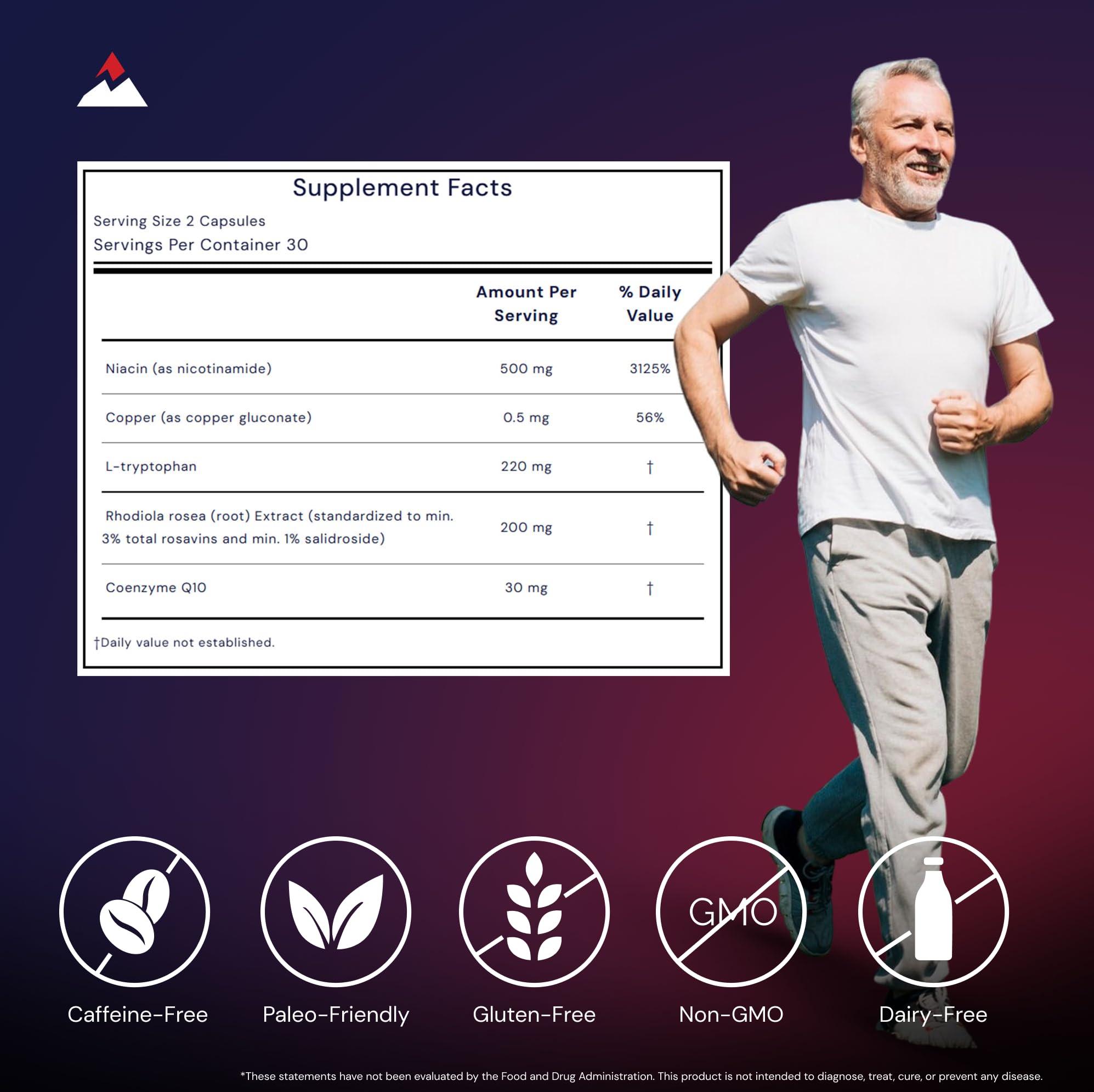 Novex Biotech Novex Biotech Oxydrene NAD+ Enhancer - Natural Supplement Promoting Metabolism and Cardiovascular Support for Men and Women - (60 Capsules)