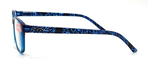 Visual Plus Visual Plus Blue Light Blocking Reading Glasses for Men and Women | Computer, Gaming, TV Glasses with Blue Light Protection (Blue, 3.00 Strength)