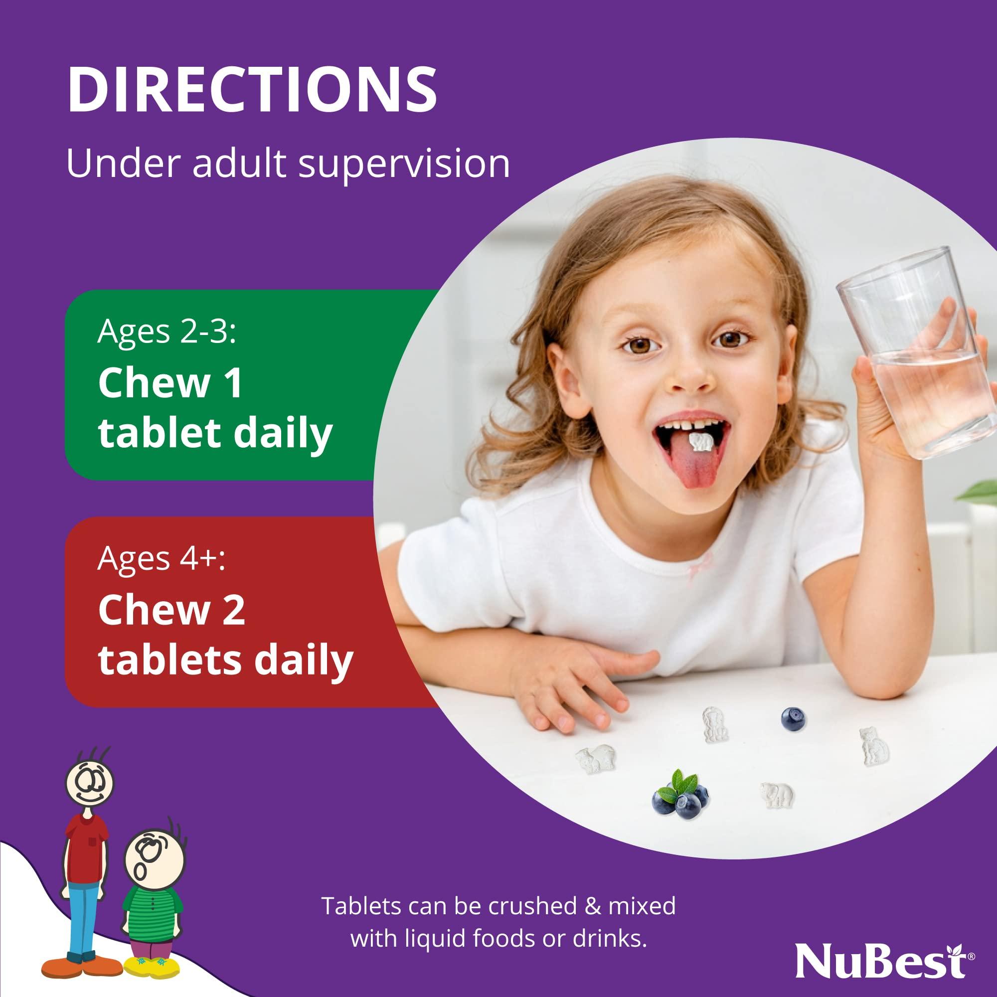 NuBest NuBest Tall Kids - Toddlers Vitamins & Kids Vitamins for Age 2 to 9 - Bone Strength & Immunity Support - Helps Kids, Toddlers Healthy - Animal Shapes - 60 Chewable Berry Tablets | 1 Month Supply