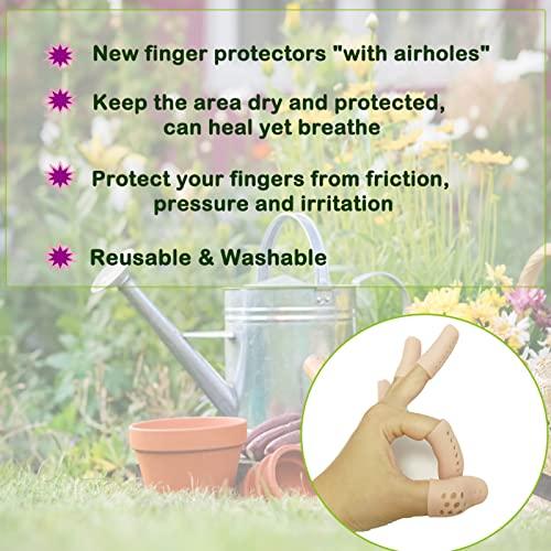 Kris-kikomy Kris-kikomy 14 PCS Silicone Finger Cots Gel Finger Protectors, Finger Bandage - New Breathable Finger Caps with Holes for Finger Cracking, Eczema, Trigger Fingers, Blisters, Broken Toe (White)