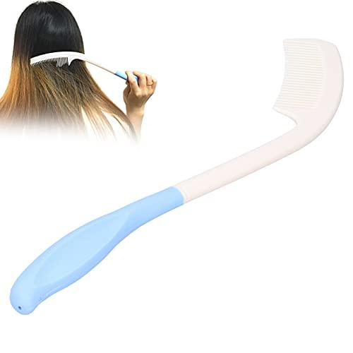 Dioche Long Reach Handled Comb, Ergonomic Curved Handles Comb for Elderly and Hand Disabled People