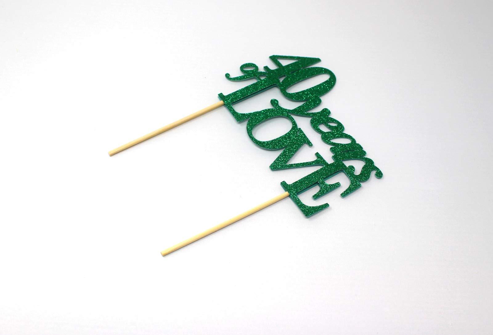 All About Details All About Details 40 Years of Love Cake Topper, 1PC, 40th year anniversary, 40th birthday (Green)