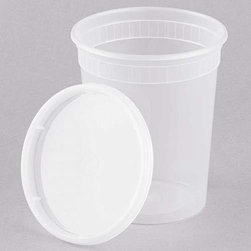 Generic 32oz Deli Food Storage Containers with Lid Togo Soup Cup Microwave Safe 240-pack (32oz)