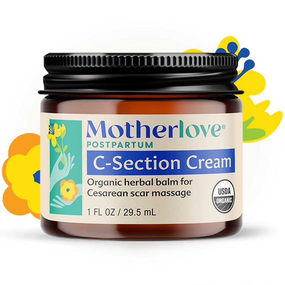 Motherlove Motherlove C-Section Cream (2 oz) Organic Herbal Balm for Cesarean Scar Massage