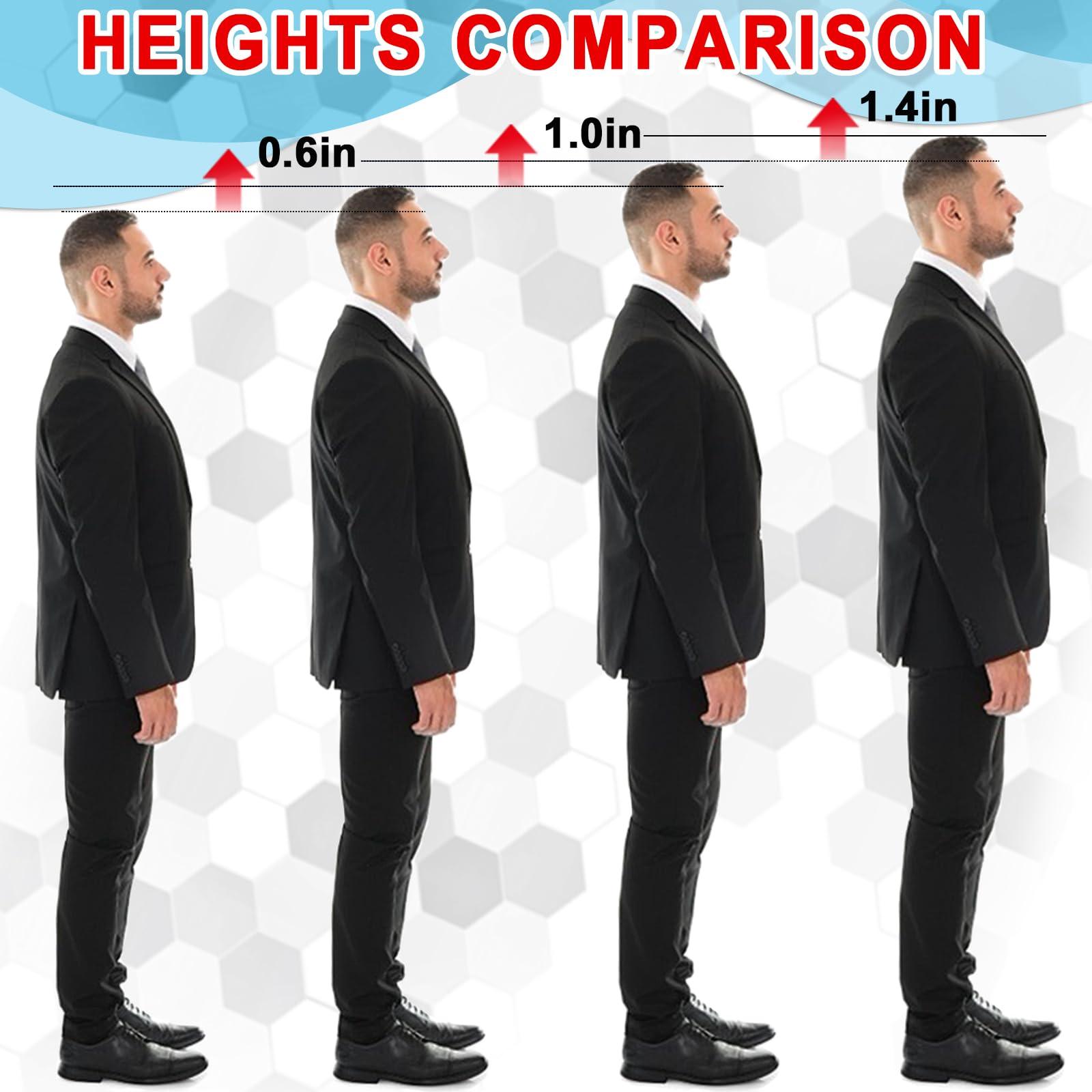 Ailaka Ailaka Height Increase Insoles for Men Women, Honeycomb Shock Absorbing Cushion Insoles, Replacement Full Length Sports Shoe Height Inserts Height Elevation