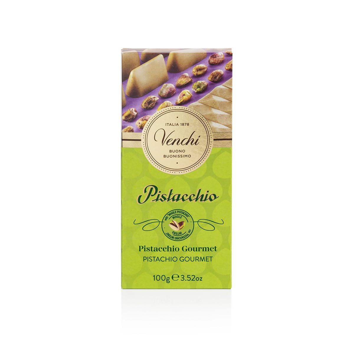 Venchi Venchi - Pistachio Gourmet Chocolate Bar - White Chocolate and Pistachio Paste Cream Bar, 3.53 oz - Gluten Free