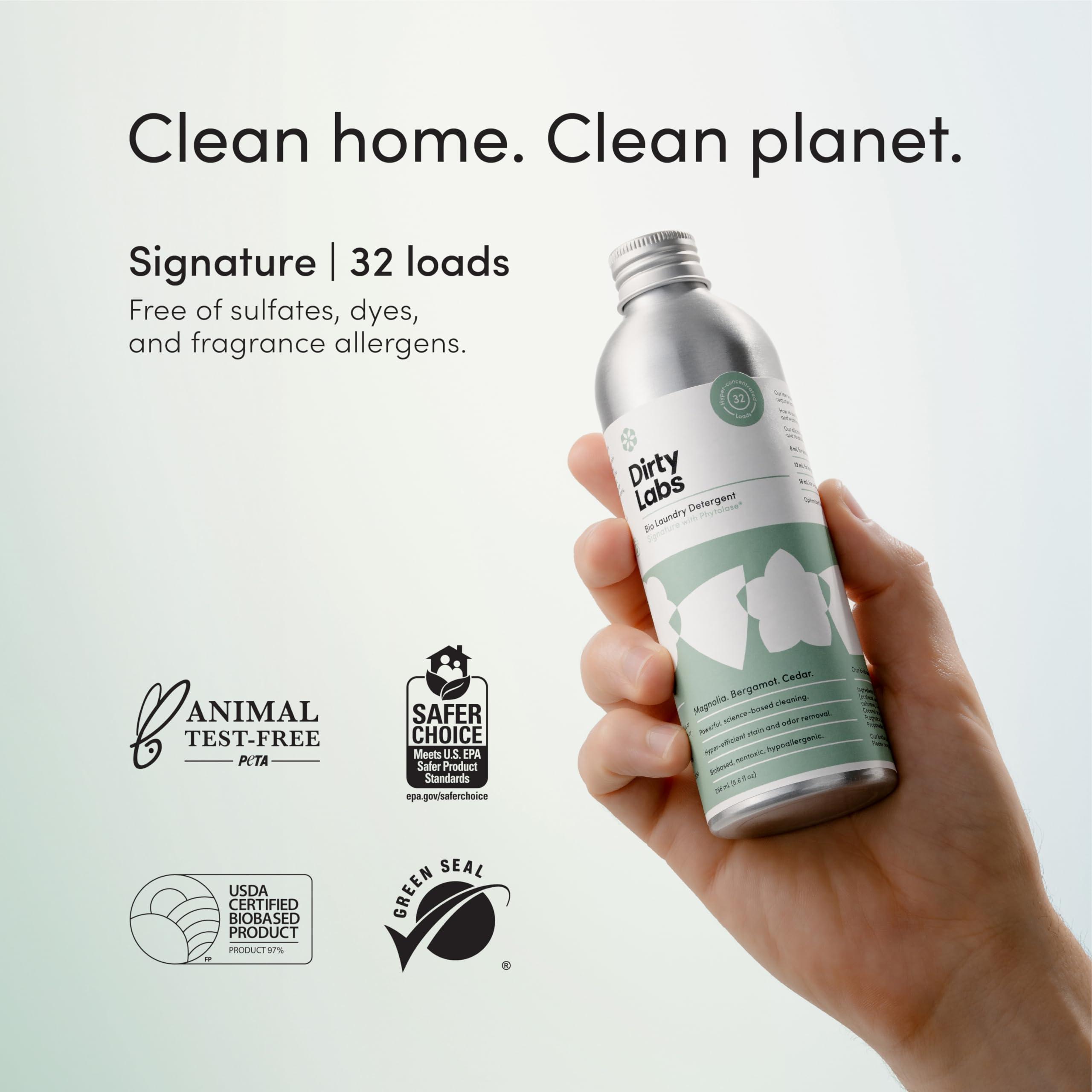Dirty Labs Dirty Labs | Bio-Enzyme Laundry Starter Kit | Signature Detergent (32 Loads) & Bio Enzyme Booster (48 Loads) | Hyper-Concentrated | High Efficiency & Standard Machine Washing | Nontoxic, Biodegradable
