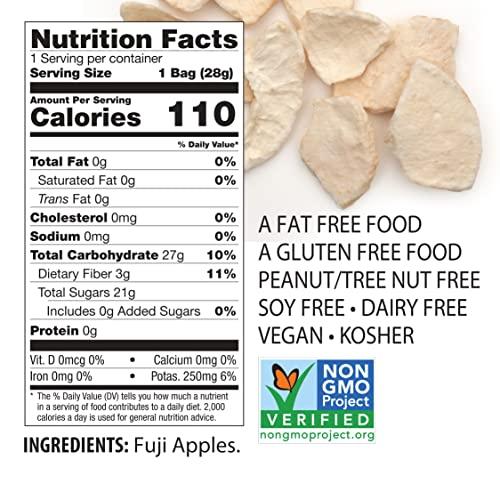 Brothers-ALL-Natural Brothers All Natural, Fuji Apple Freeze Dried Fruit Crisps, Gluten Free, Non-GMO, Nothing Added, 1 oz. Resealable Pouch (Pack of 8)