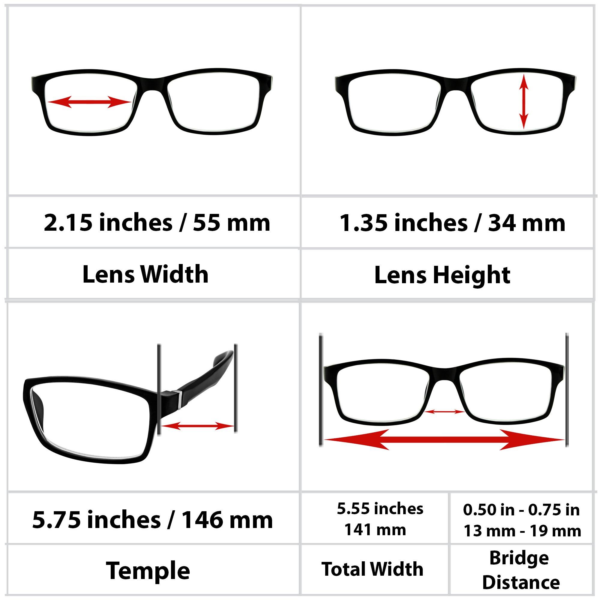 TruVision Readers TruVision Readers Computer Reading Glasses 9601HP-2-GRAY-050