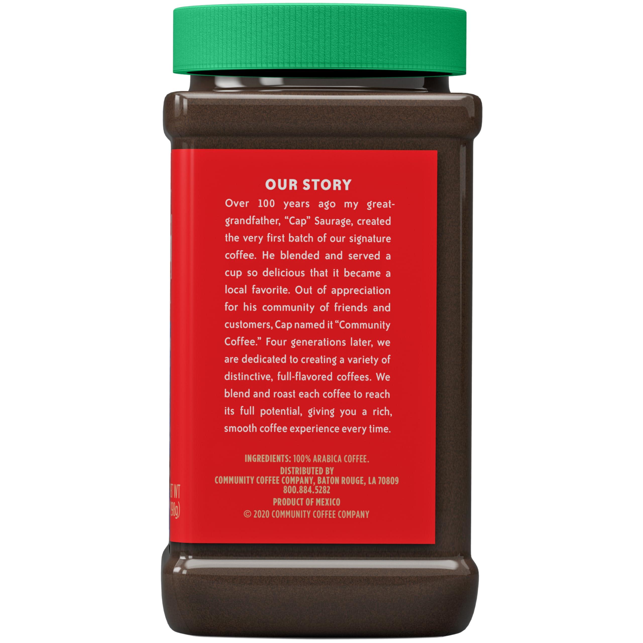 Community Coffee Community Coffee Cafe Special Decaf Blend Instant Coffee, Medium-Dark Roast, 7 oz Jar (Pack of 1)