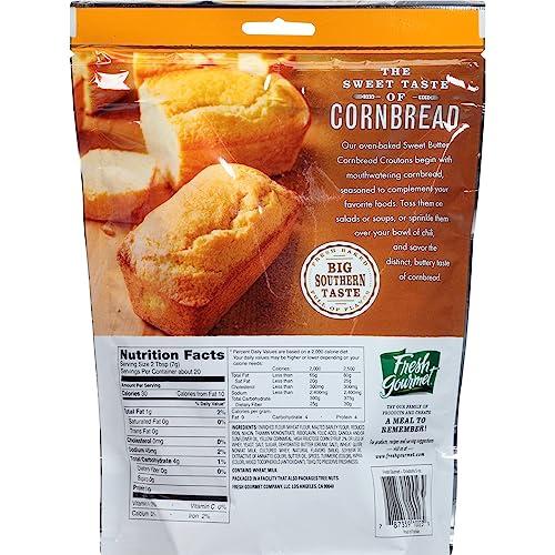 Fresh Gourmet Fresh Gourmet Premium Croutons, Sweet Butter Cornbread, 5 Ounce (Pack of 2)