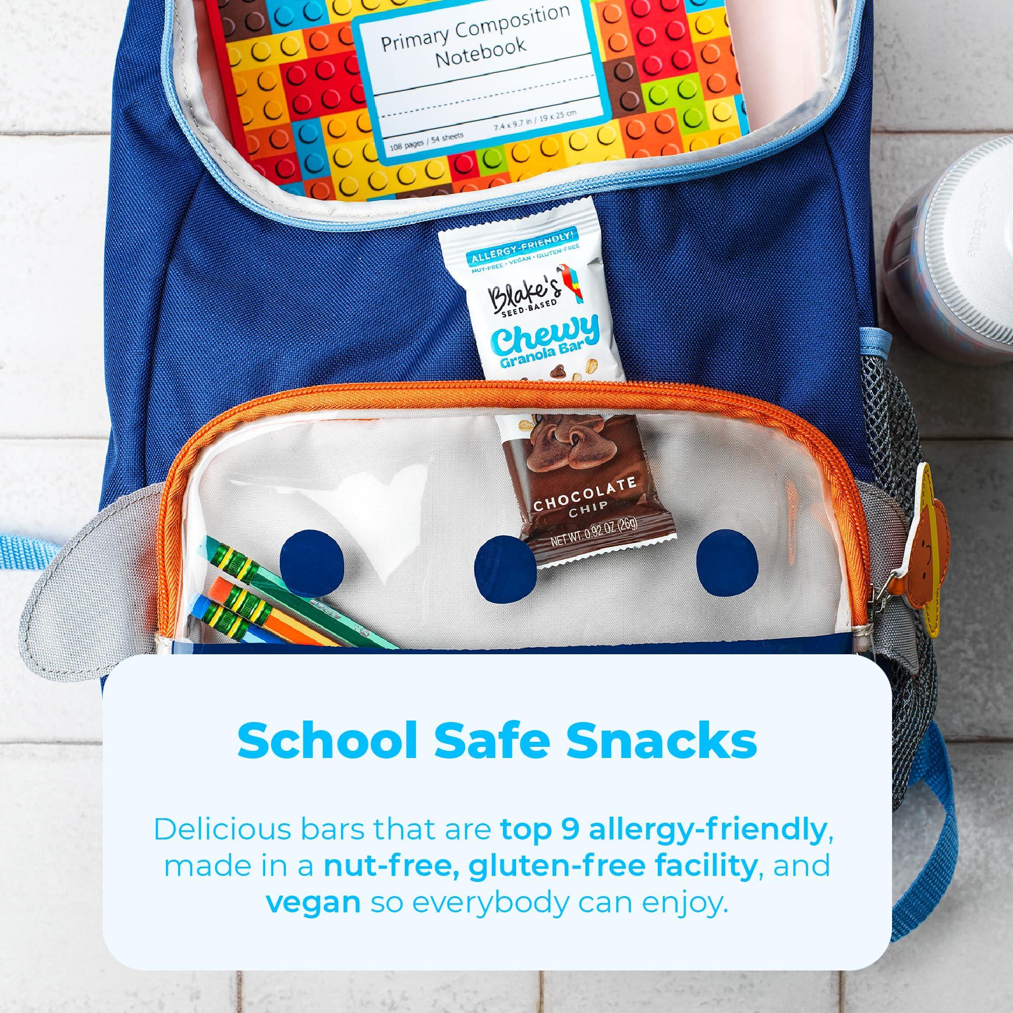 Blake's Seed Based Blake’s Seed Based Chewy Granola Bars — Chocolate Chip (5 Count), Vegan, Gluten Free, Nut Free & Dairy Free, Healthy Snacks for Kids or Adults, School Safe, Low Calorie Soy Free Snack